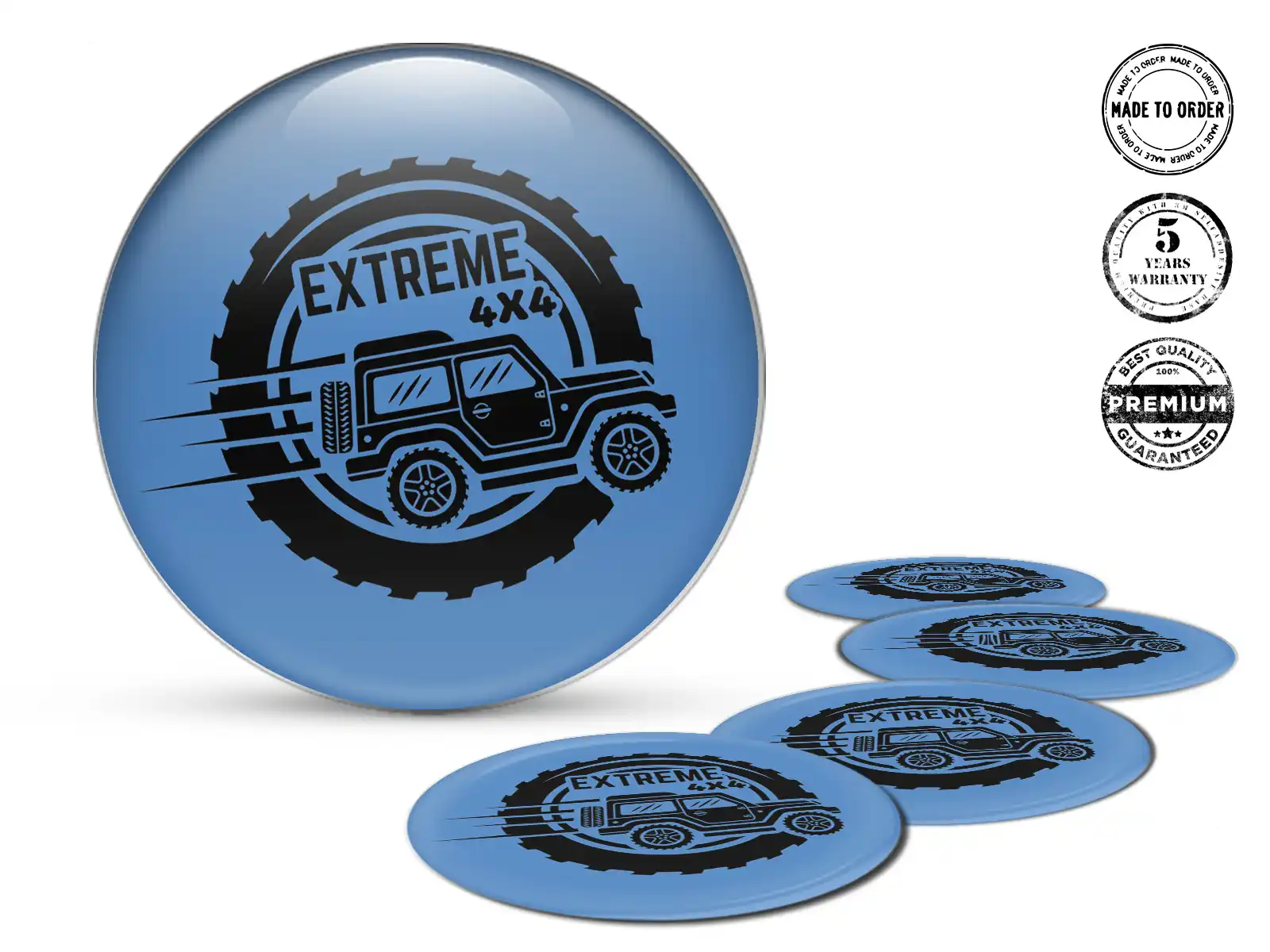 Raddekal Marke Premium-Dome-Labels